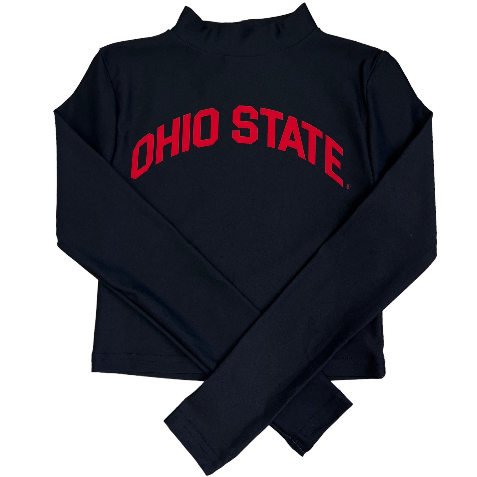 Ohio State OSU Buckeyes Black Mock Neck Top 5