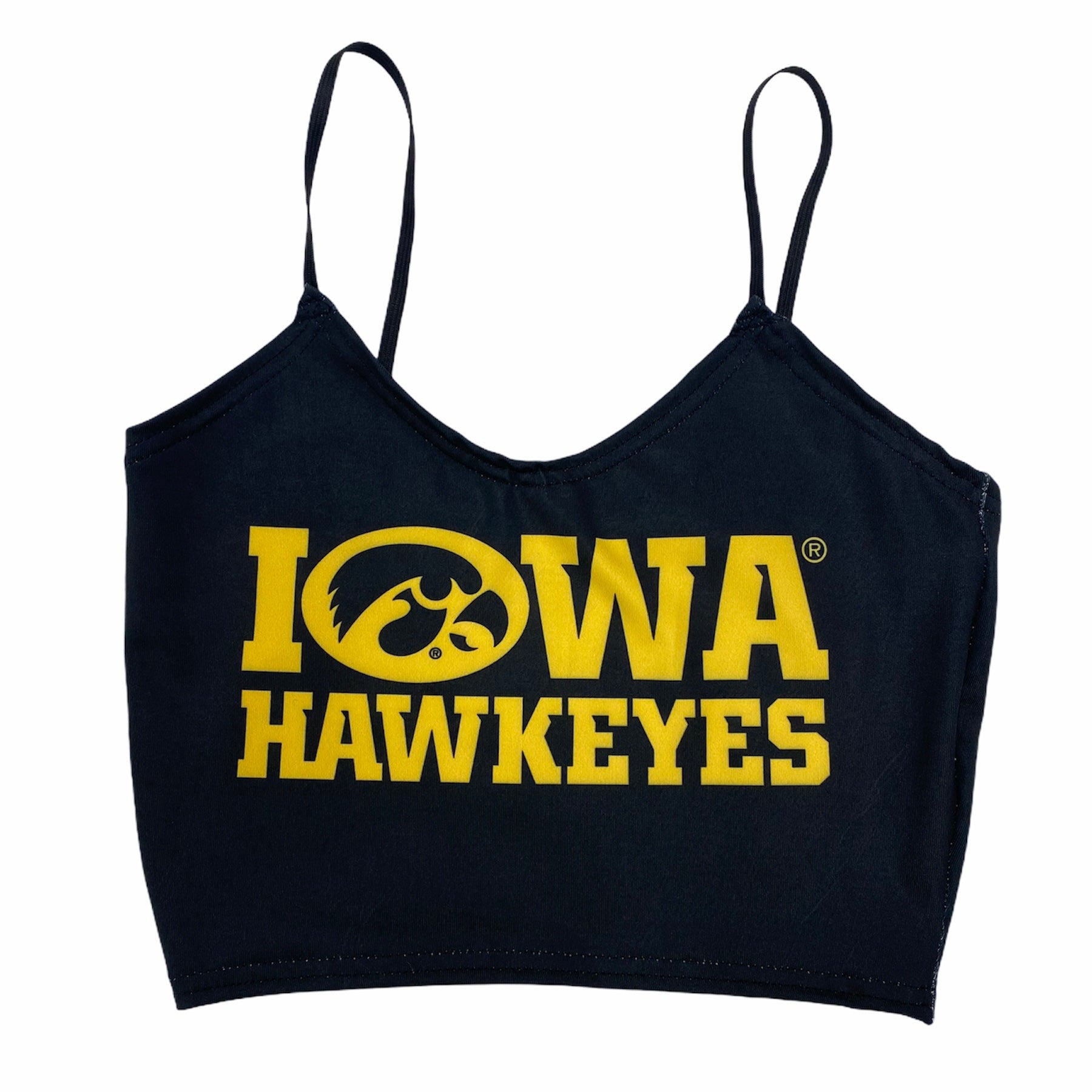Iowa Hawkeyes Black Spaghetti Tank | lojobands 9