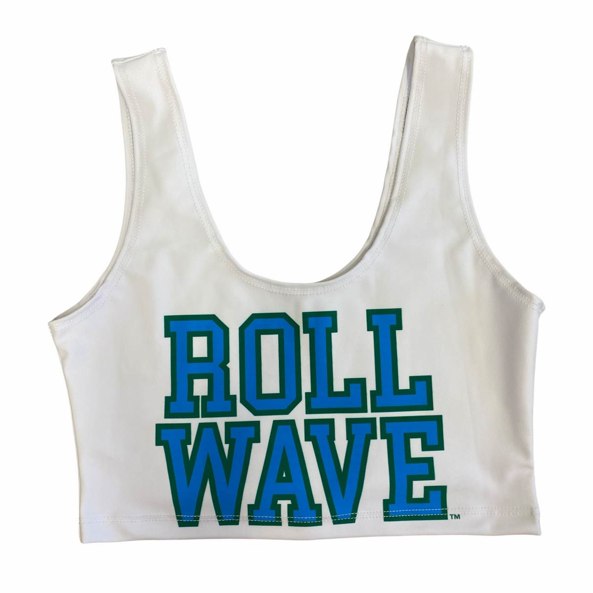 Tulane Roll Wave Crop Tank Top | lojobands 10