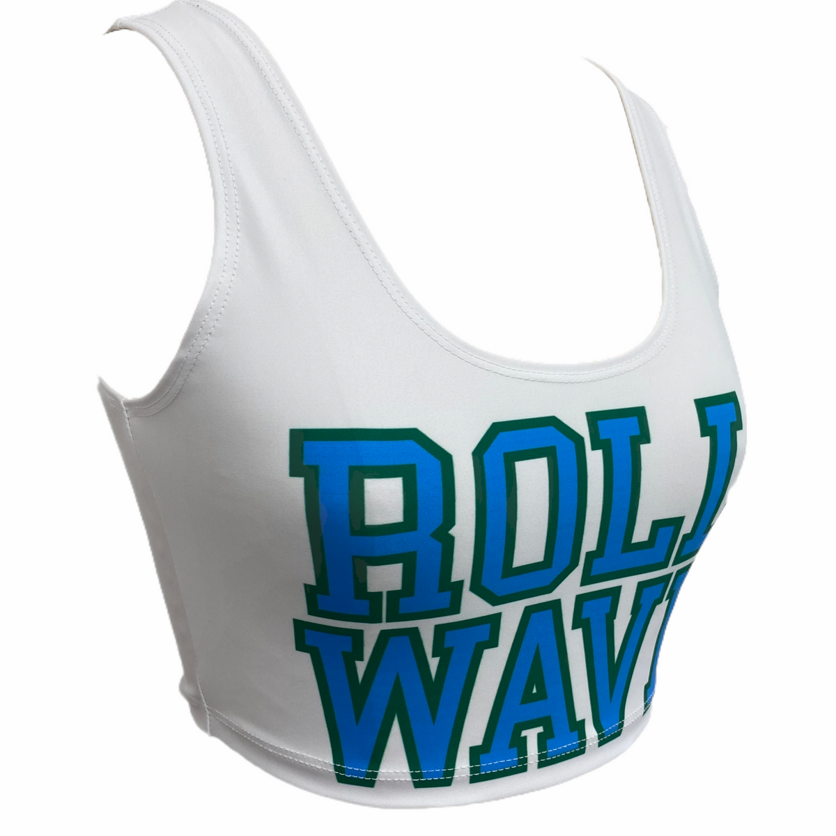 Tulane Roll Wave Crop Tank Top | lojobands 9