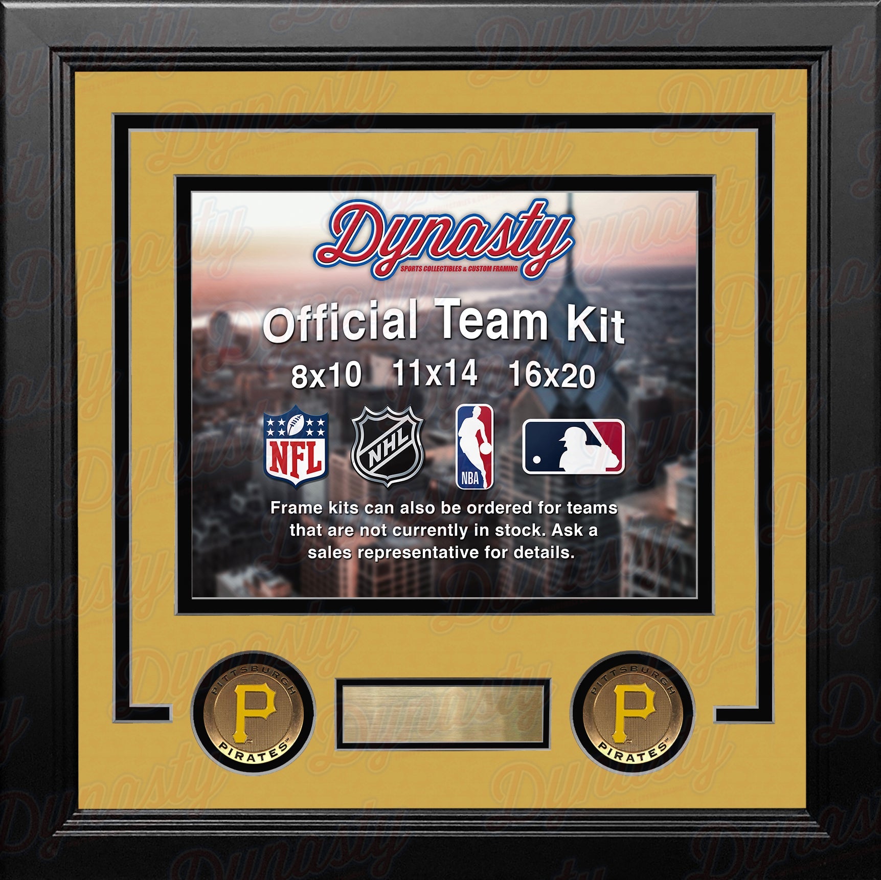 Pittsburgh Pirates Custom MLB Baseball 11x14 Picture Frame Kit (Multiple Colors) 3