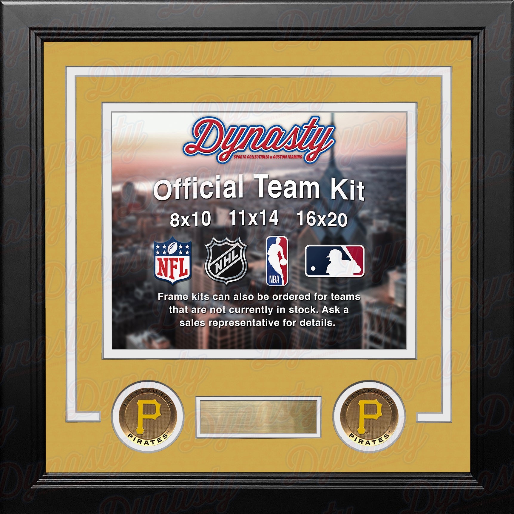 Pittsburgh Pirates Custom MLB Baseball 8x10 Picture Frame Kit (Multiple Colors) 4