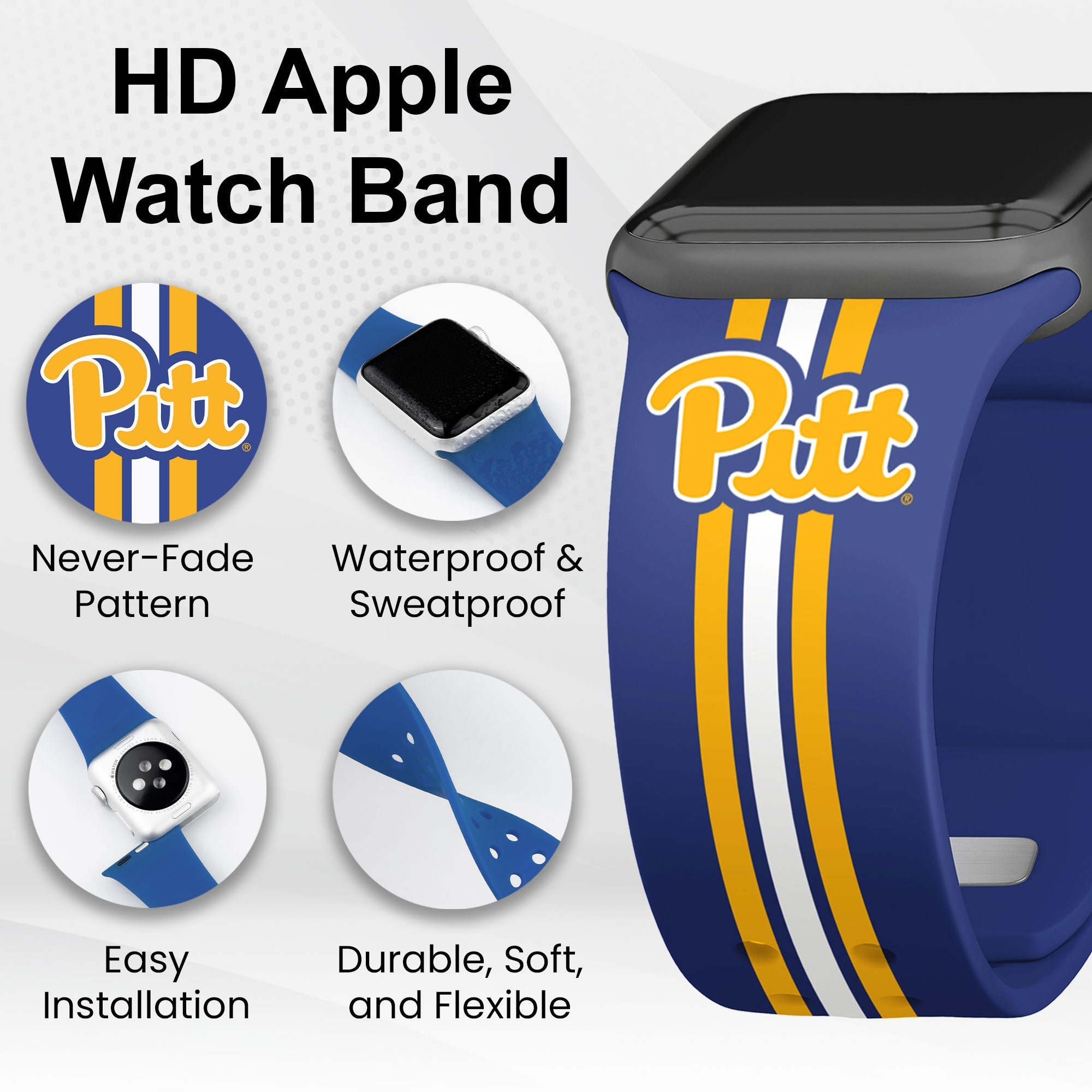 Pittsburgh Panthers HD Apple Watch Band 3