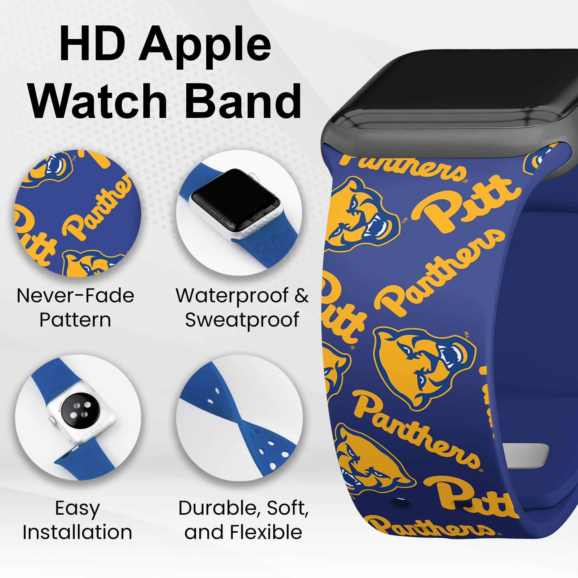 Pittsburgh Panthers HD Apple Watch Band 11