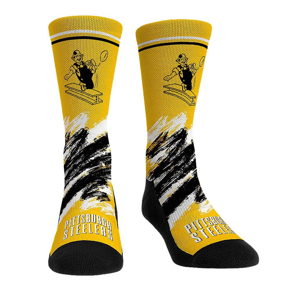 Pittsburgh Steelers - Throwback Paint | Rock 'Em Socks 1