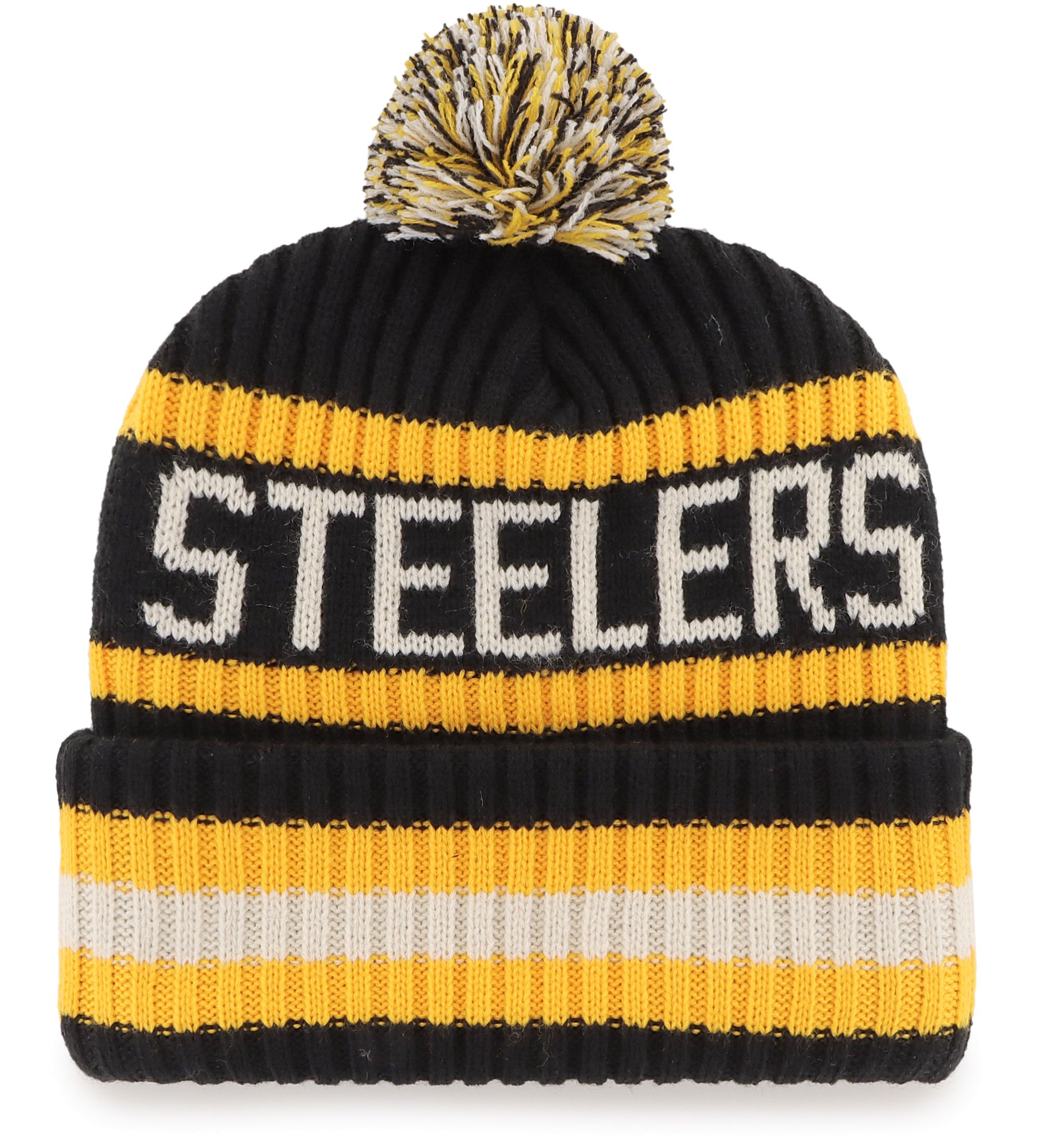 Pittsburgh Steelers - Bering Black Cuffed Knit, 47 Brand