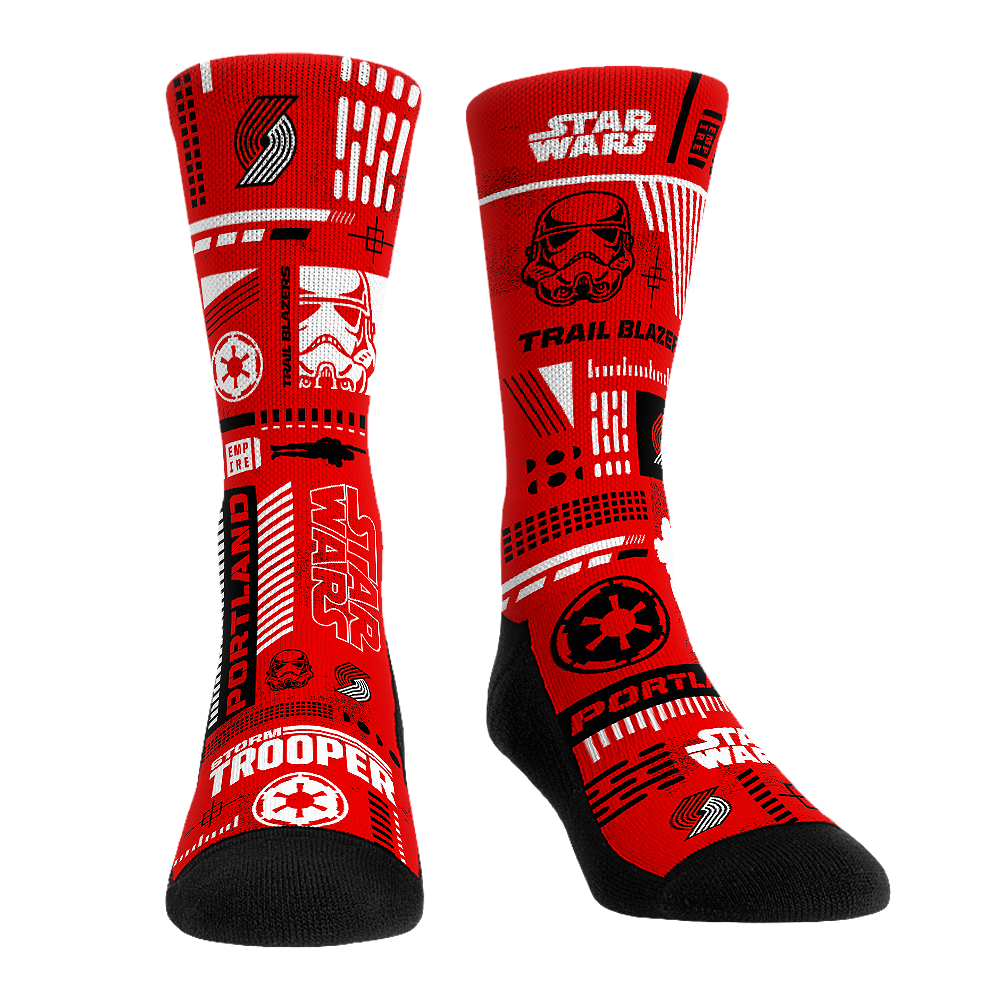 Portland Trail Blazers - Star Wars  - Stormtrooper Pattern | Rock 'Em Socks