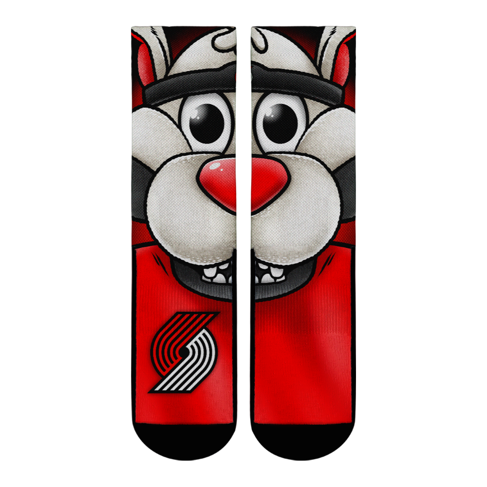 Portland Trail Blazers - Split Face Mascot | Rock 'Em Socks