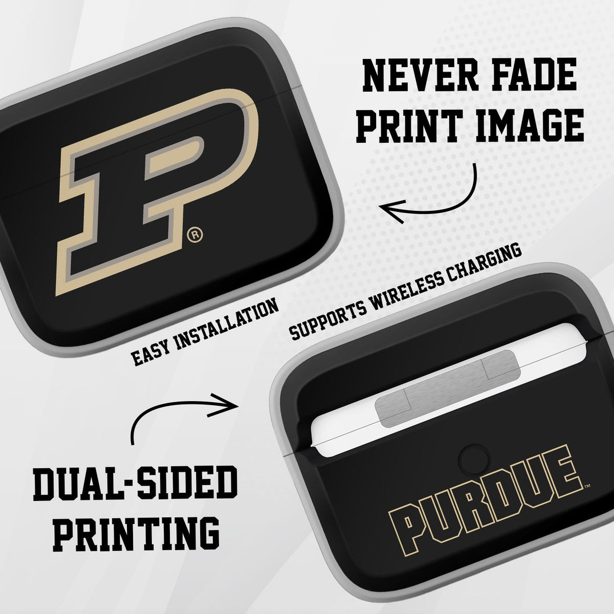 Purdue Boilermakers HDX AirPods Pro 1 & 2 Case Cover | Affinity Bands