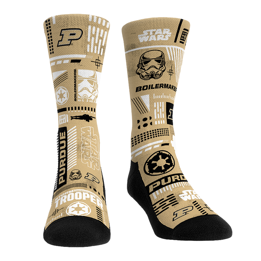 Purdue Boilermakers - Star Wars  - Stormtrooper Pattern | Rock 'Em Socks 1