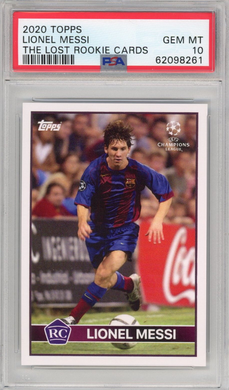 Graded 2020 Topps Lionel Messi The Lost Rookie Cards RC Soccer Card PSA 10 Gem Mint 1
