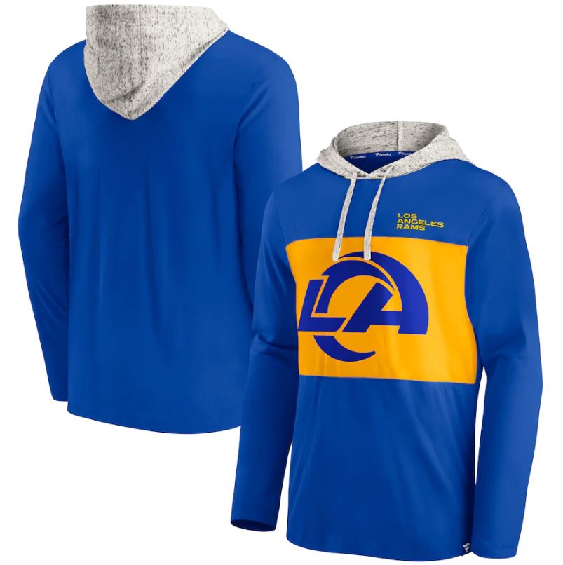 Los Angeles Rams Royal Long Sleeve Hoodie T-Shirt 1