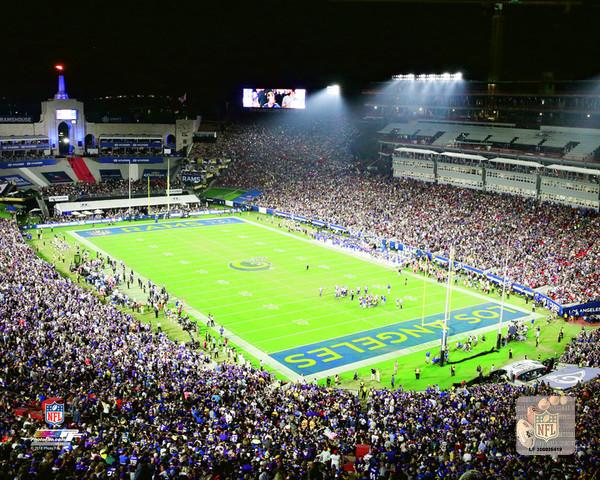 Los Angeles Rams LA Memorial Coliseum NFL Football 8" x 10" Stadium Photo 1
