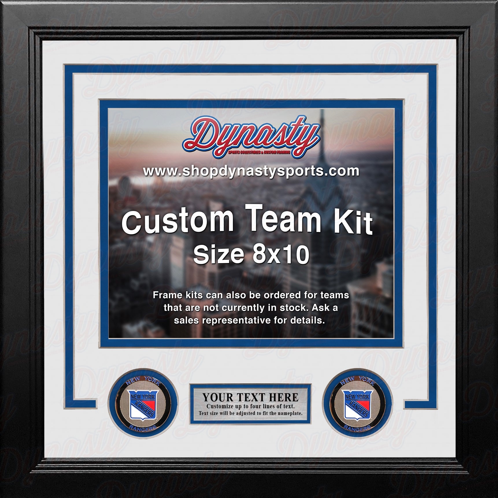 New York Rangers Custom NHL Hockey 8x10 Picture Frame Kit (Multiple Colors) 3