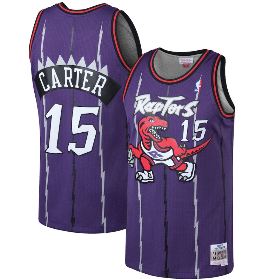 Vince Carter Toronto Raptors Mitchell & Ness Purple 1998-99 Hardwood Classics Swingman Jersey 1