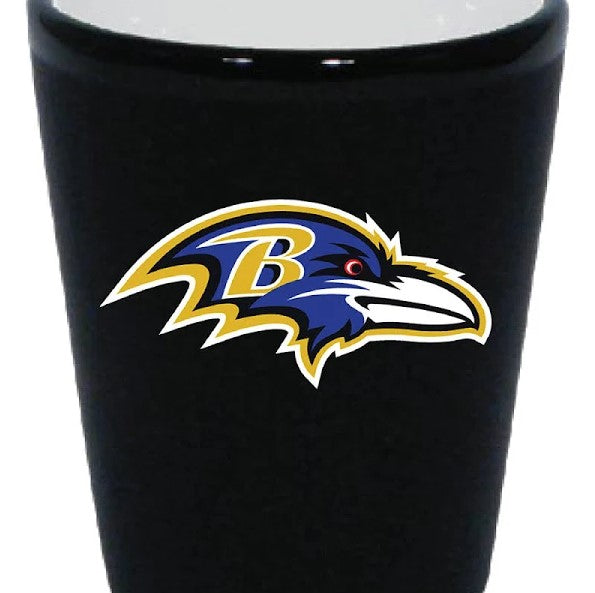 Baltimore Ravens Matte Black/Inner Color Shot Glass 1