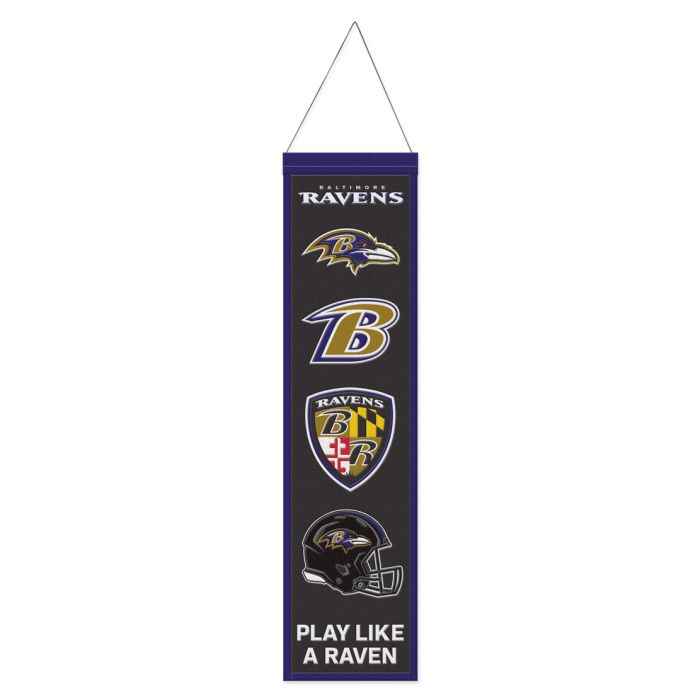 Baltimore Ravens 8" x 32" Wool Banner 1