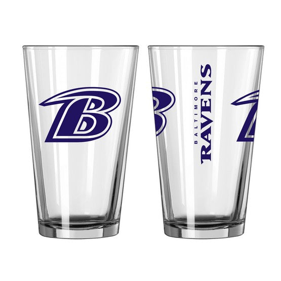 Baltimore Ravens NFL 2-Piece Pint Glass Gift Set 1