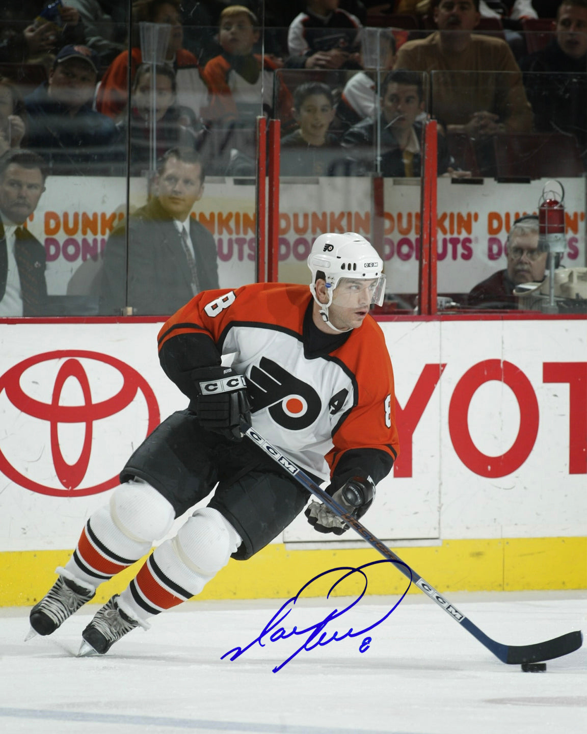 Mark Recchi in Action Philadelphia Flyers Autographed 11" x 14" Hockey Photo 2