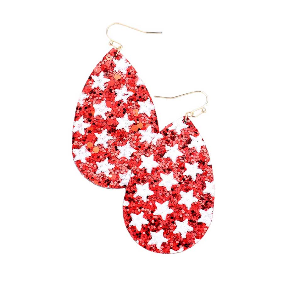 Glitter Star Teardrop Earrings 2