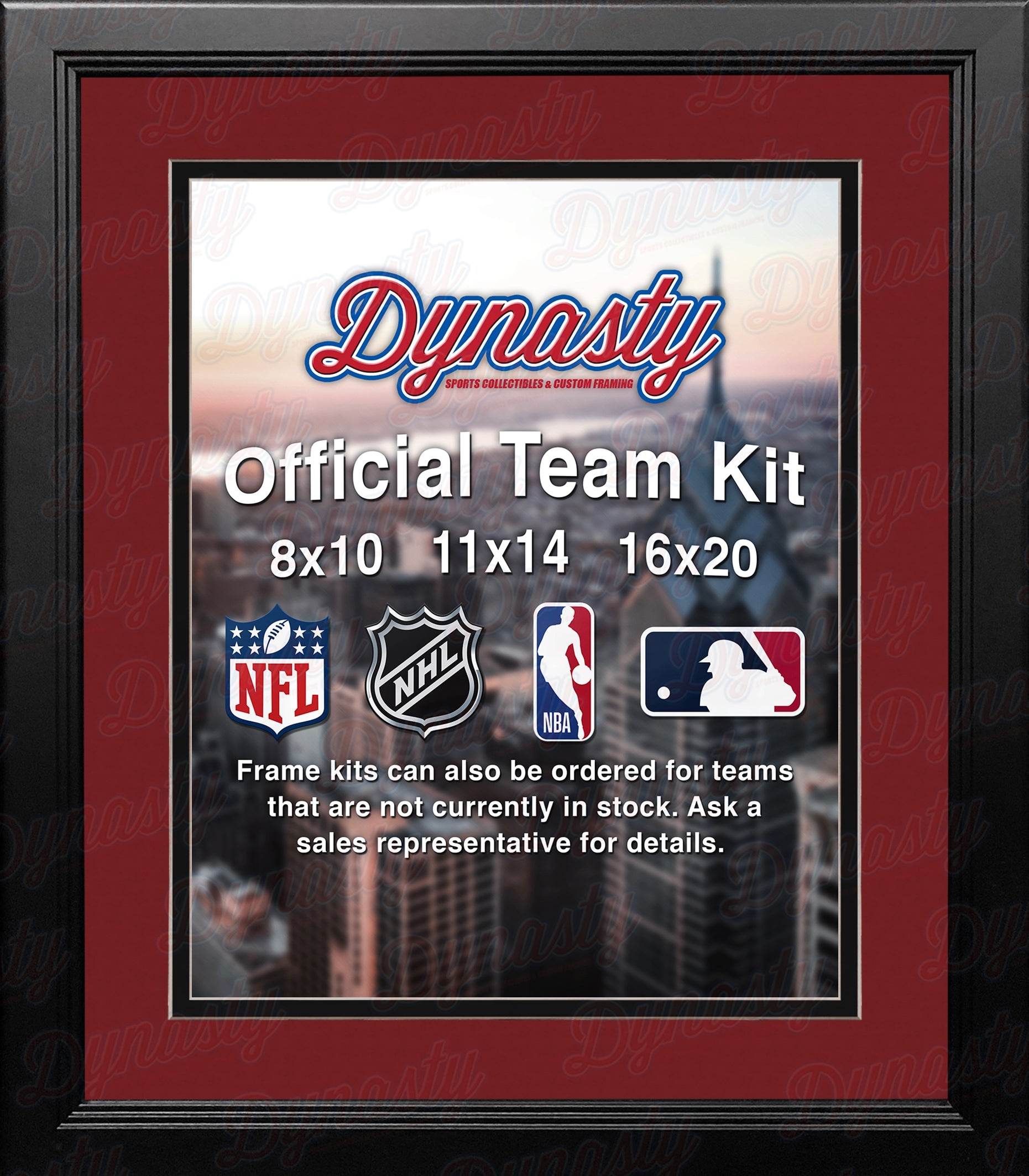NBA Basketball Photo Picture Frame Kit - Portland Trailblazers (Red Matting, Black Trim)