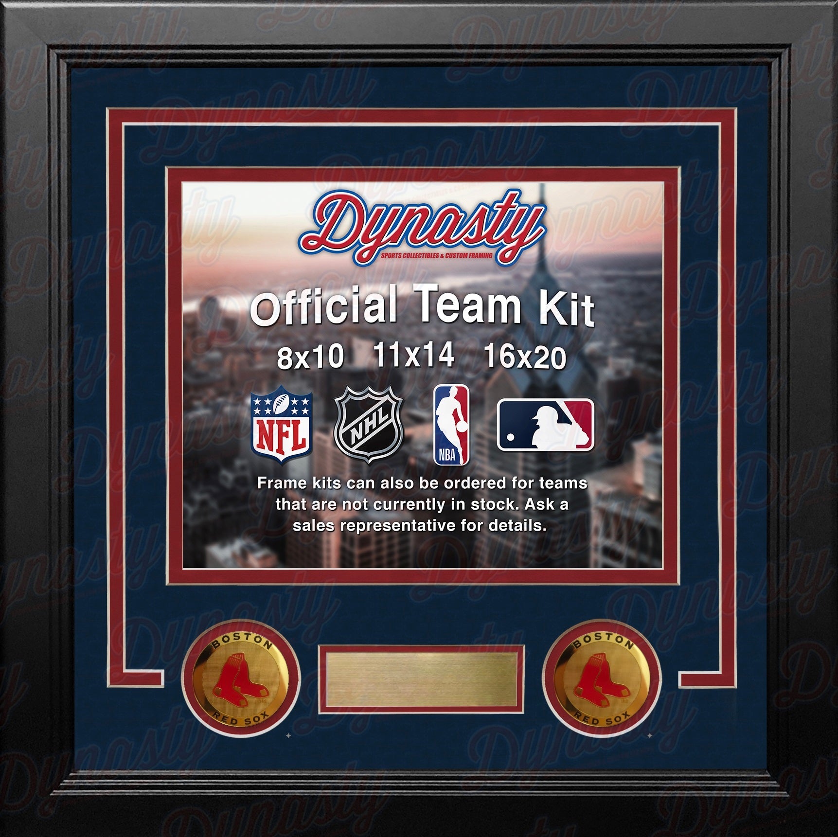 Boston Red Sox Custom MLB Baseball 8x10 Picture Frame Kit (Multiple Colors) 1