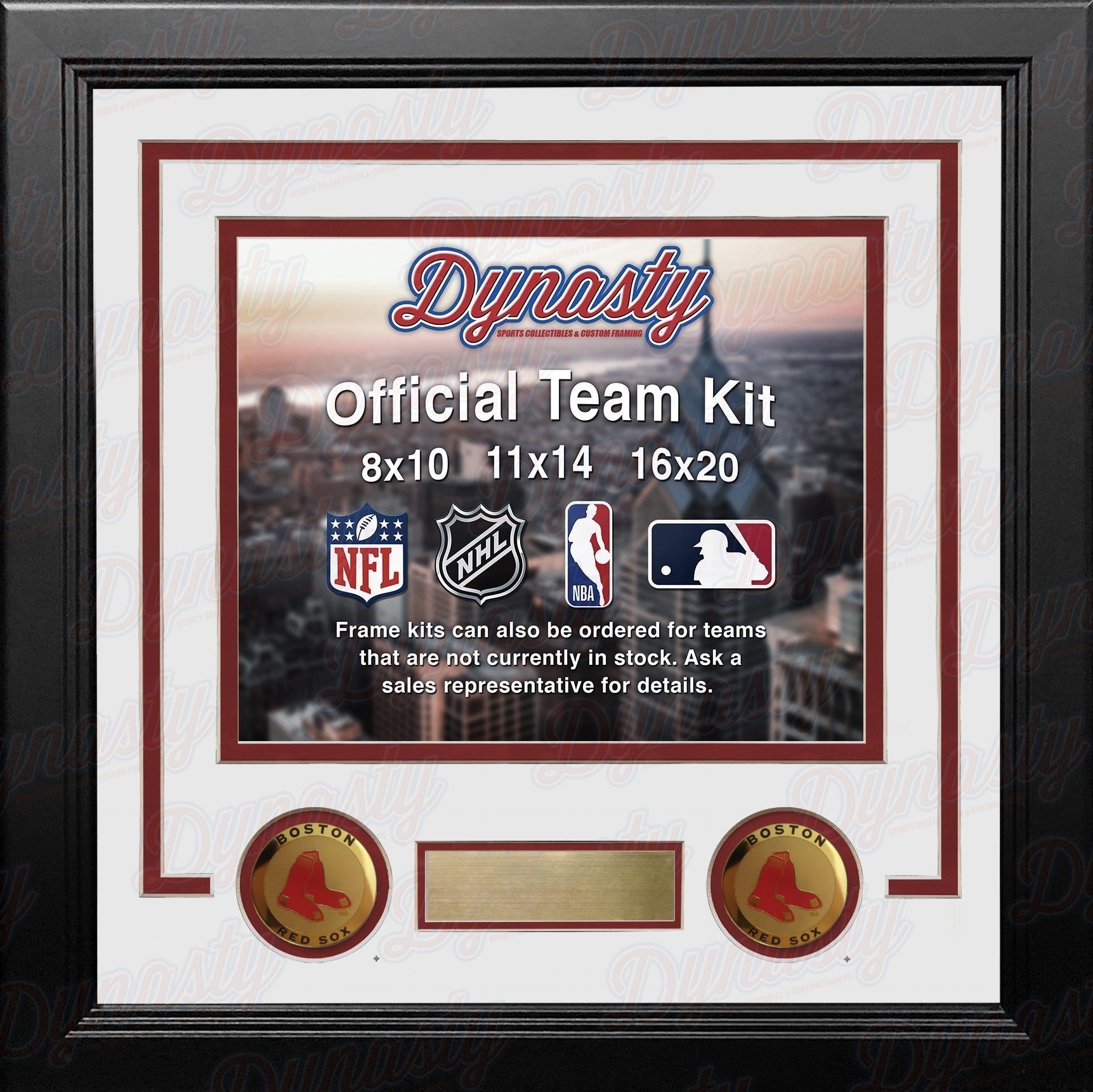 Boston Red Sox Custom MLB Baseball 8x10 Picture Frame Kit (Multiple Colors) 3
