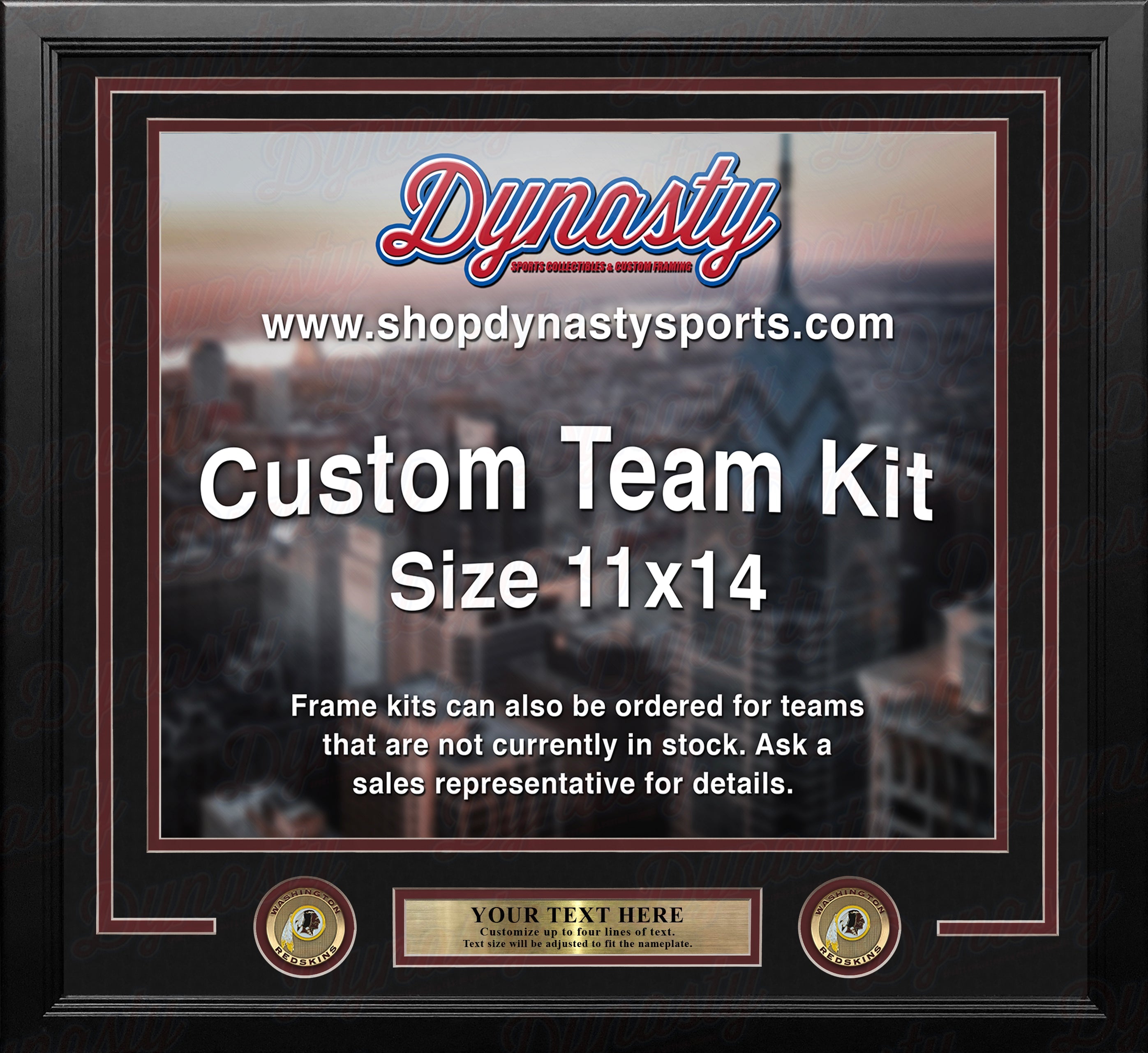Washington Redskins Custom NFL Football 11x14 Picture Frame Kit (Multiple Colors) 4