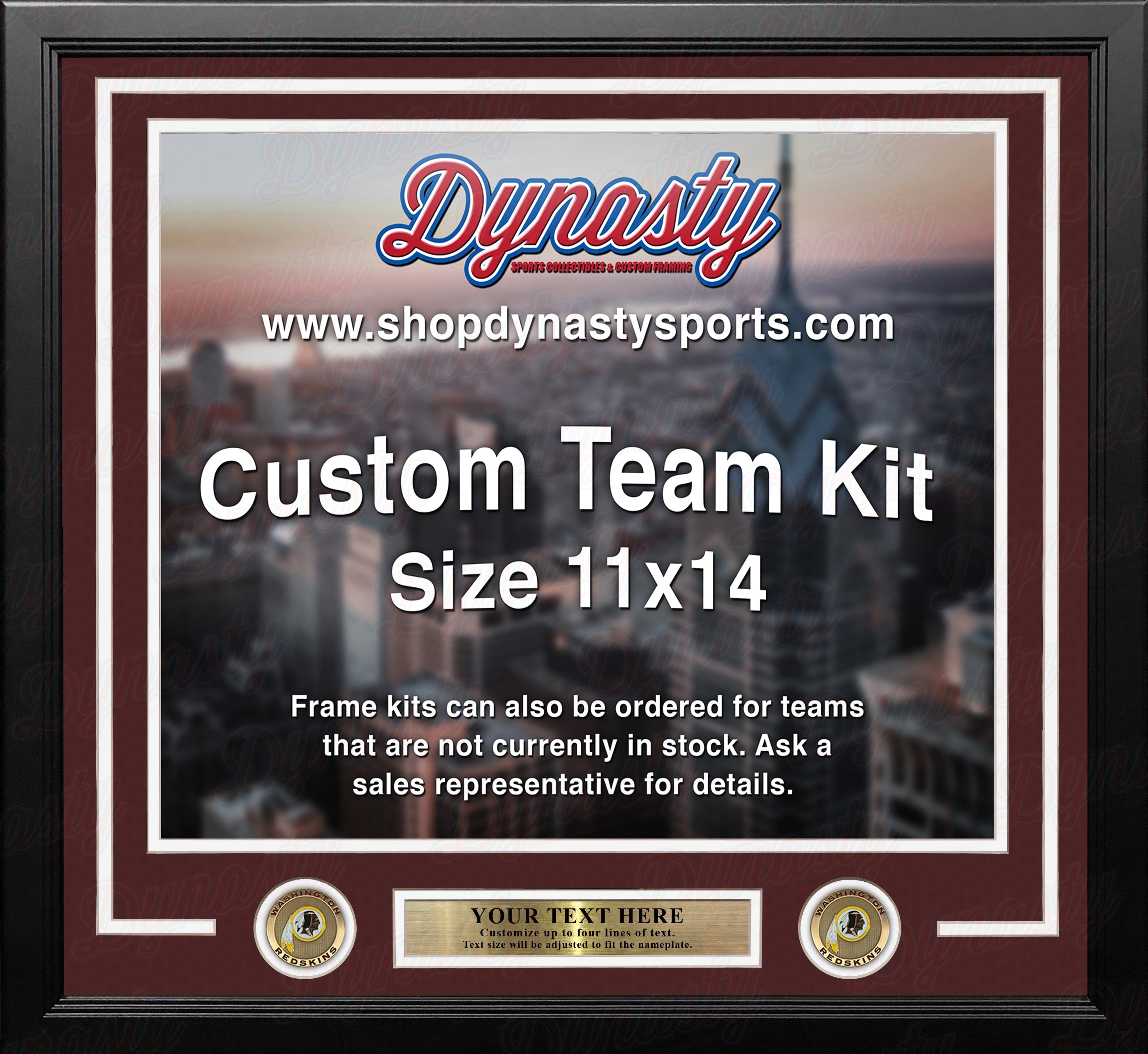 Washington Redskins Custom NFL Football 11x14 Picture Frame Kit (Multiple Colors) 2