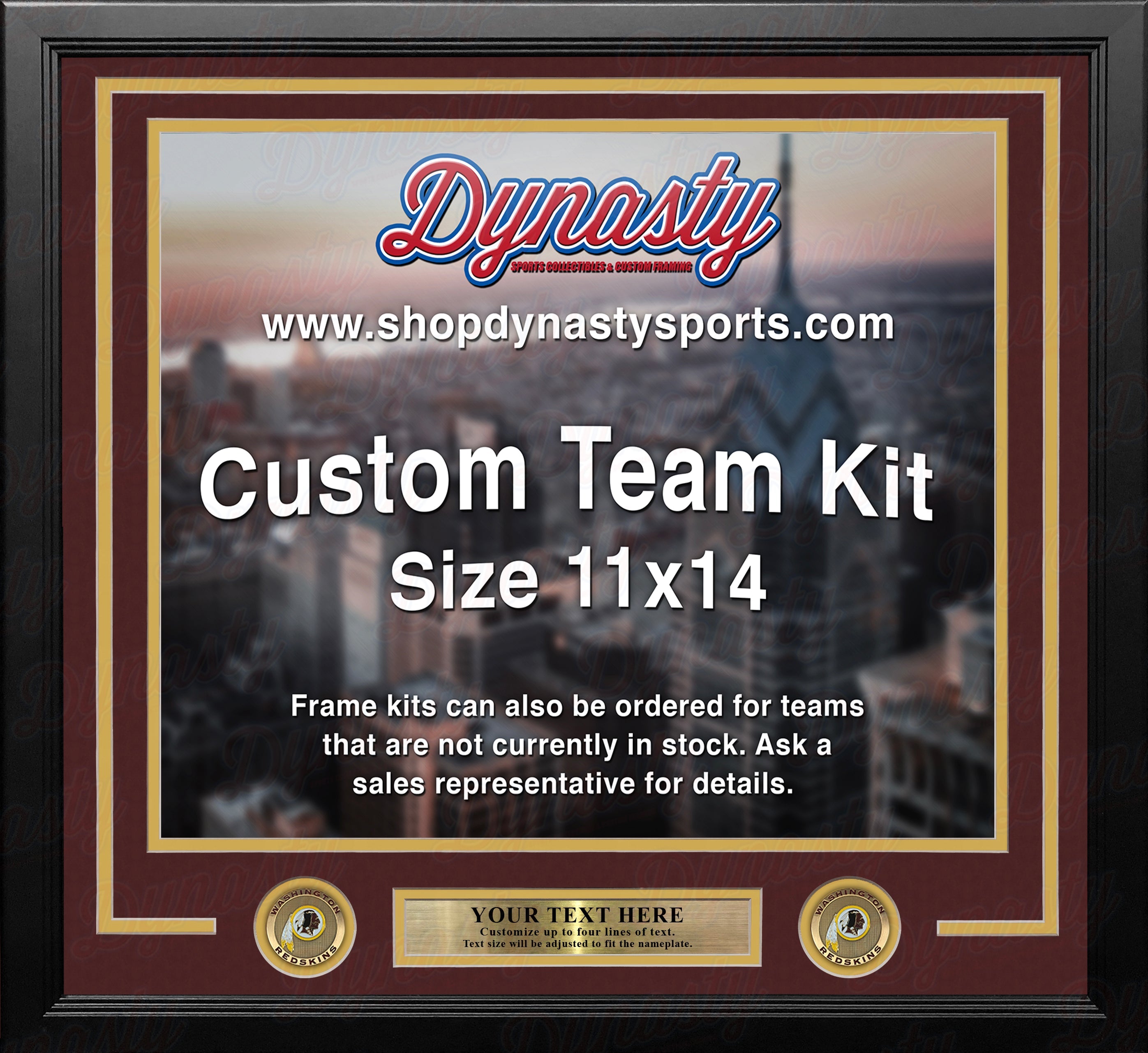 Washington Redskins Custom NFL Football 11x14 Picture Frame Kit (Multiple Colors) 1