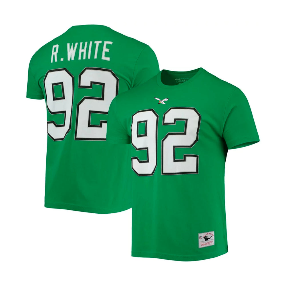 Reggie White Philadelphia Eagles Retired Player Authentic Stack Name & Number T-Shirt 1
