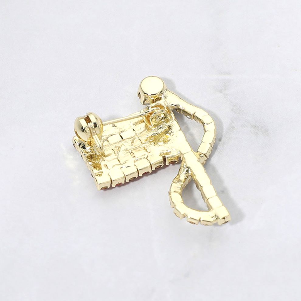 Rhinestone American USA Flag Pin Brooch 3