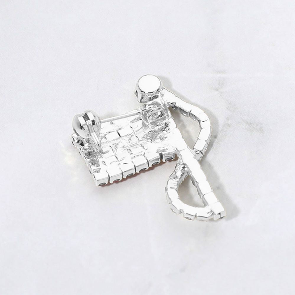 Rhinestone American USA Flag Pin Brooch 4
