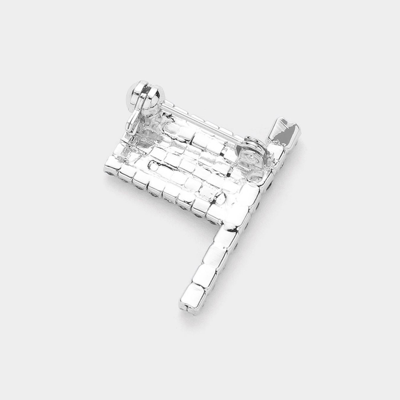 Rhinestone Paved American USA Flag Pin Brooch 4