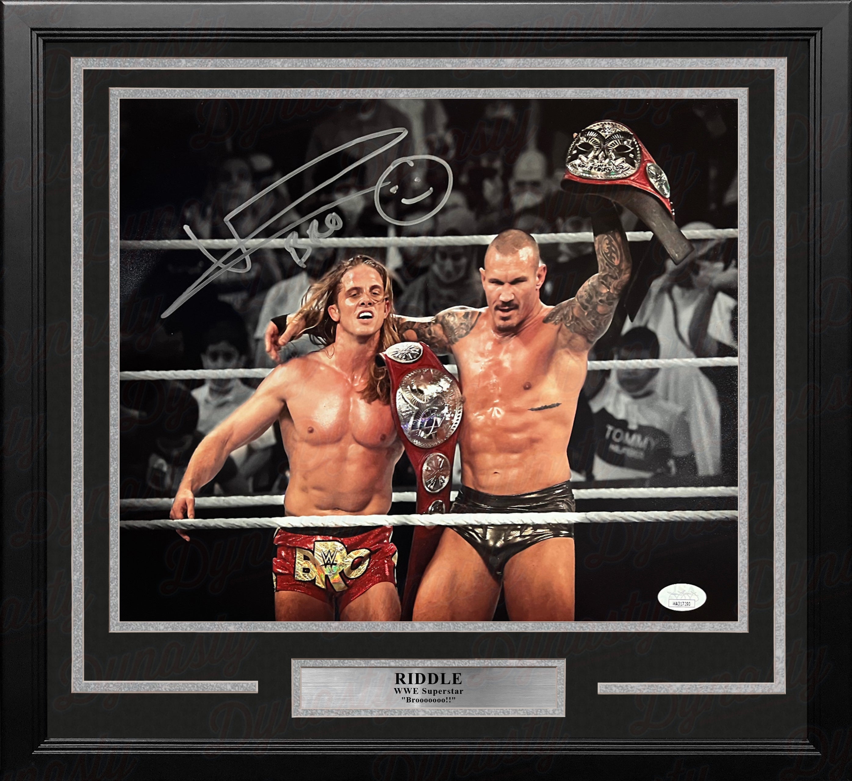 Riddle RK-Bro Autographed Framed WWE Wrestling Photo 2