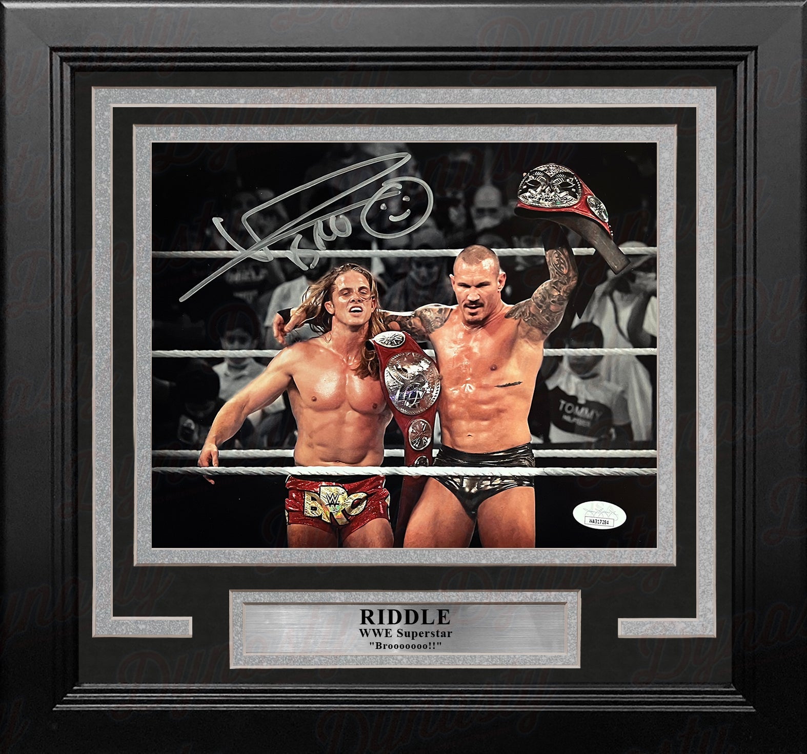 Riddle RK-Bro Autographed Framed WWE Wrestling Photo 1