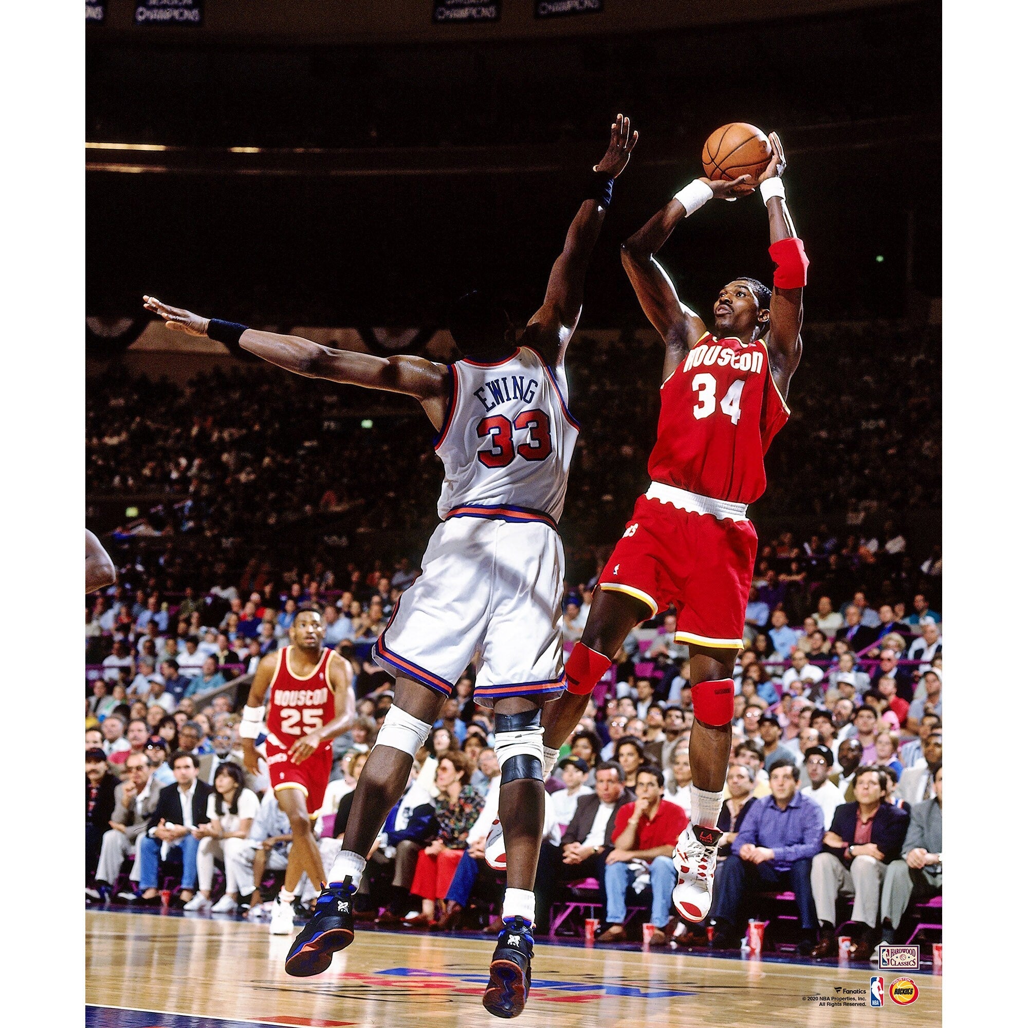 Hakeem Olajuwon in Action Houston Rockets 8" x 10" Basketball Photo 1