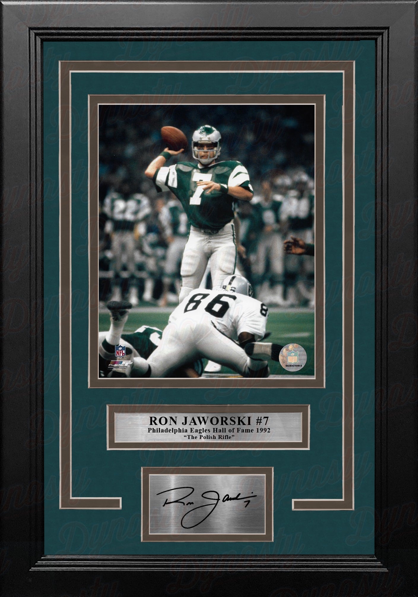 Ron Jaworski Super Bowl XV Philadelphia Eagles 8x10 Framed Football Photo with Engraved Autograph 2