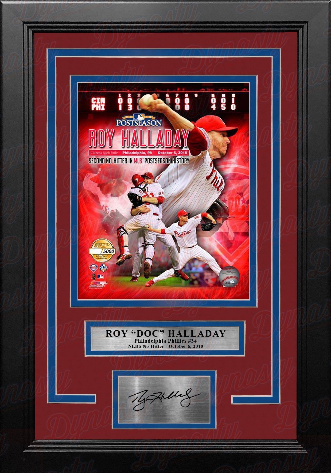 Roy Halladay Philadelphia Phillies No Hitter Collage 8" x 10" Framed Photo with Engraved Autograph 1