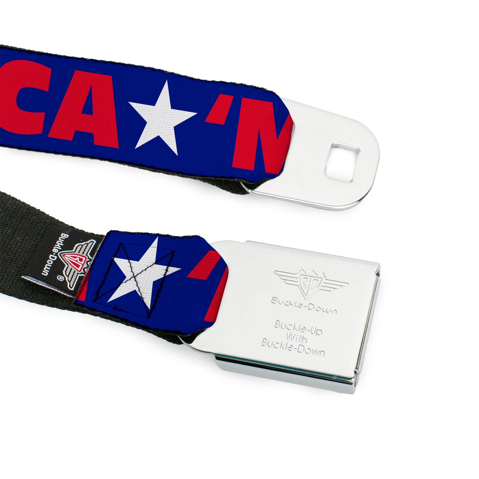 'MERICA Star USA Seatbelt Belt – World Cup 2026 Fan Gear (Blue/Red/White) 9