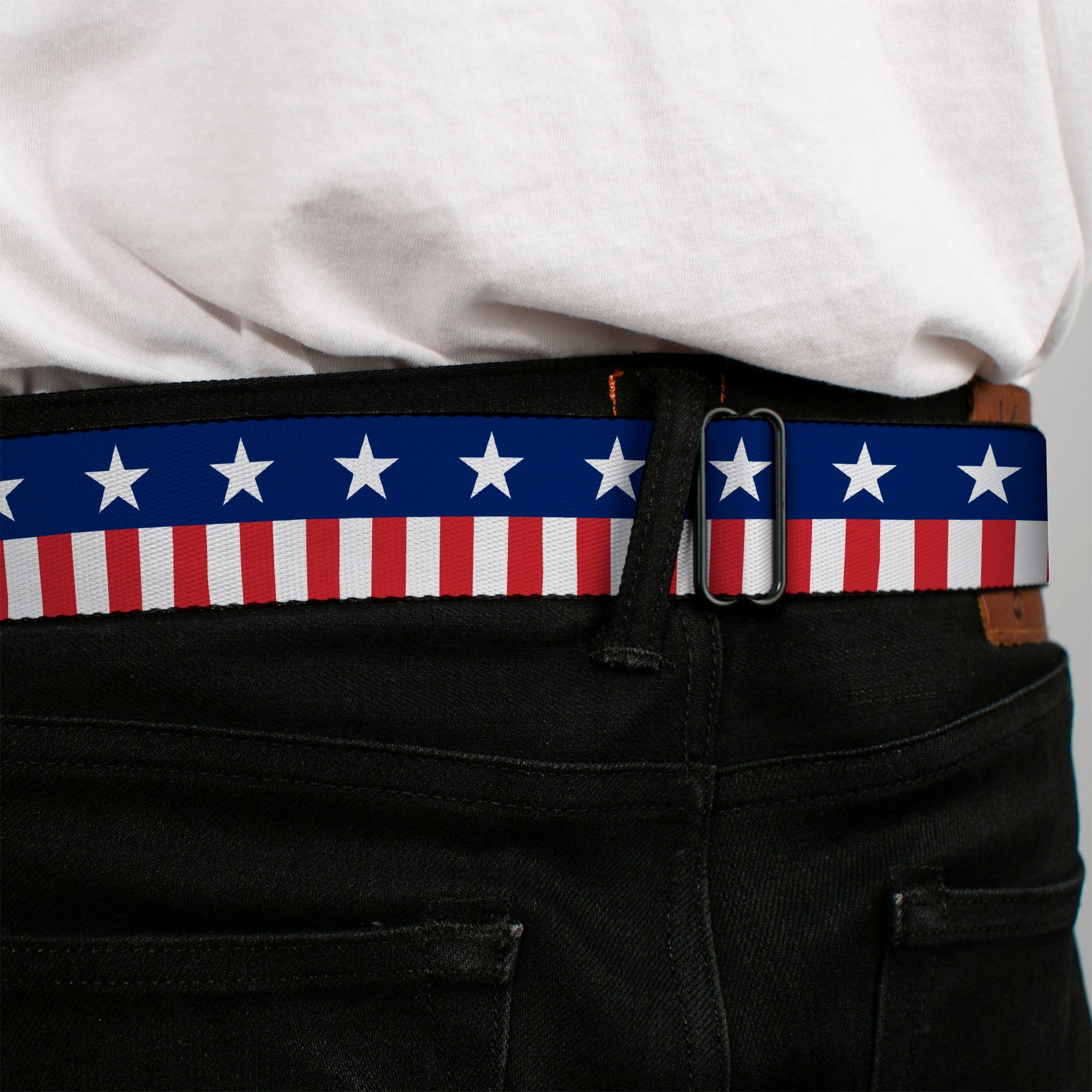 USA Stars & Stripes 2 Seatbelt Belt – World Cup 2026 Edition (Blue/White/Red/White) 4