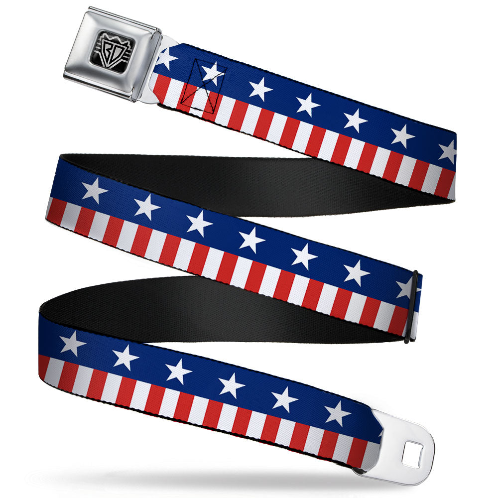 USA Stars & Stripes 2 Seatbelt Belt – World Cup 2026 Edition (Blue/White/Red/White) 1