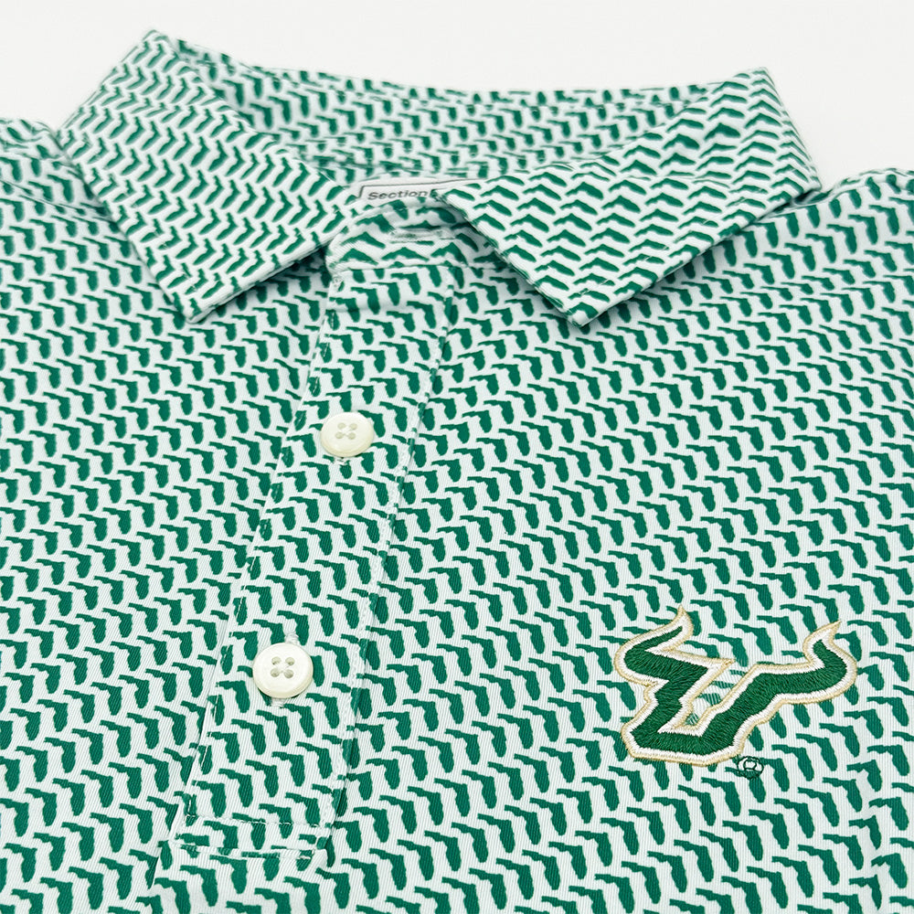 South Florida Map Pattern Performance Polo | Section 103 3