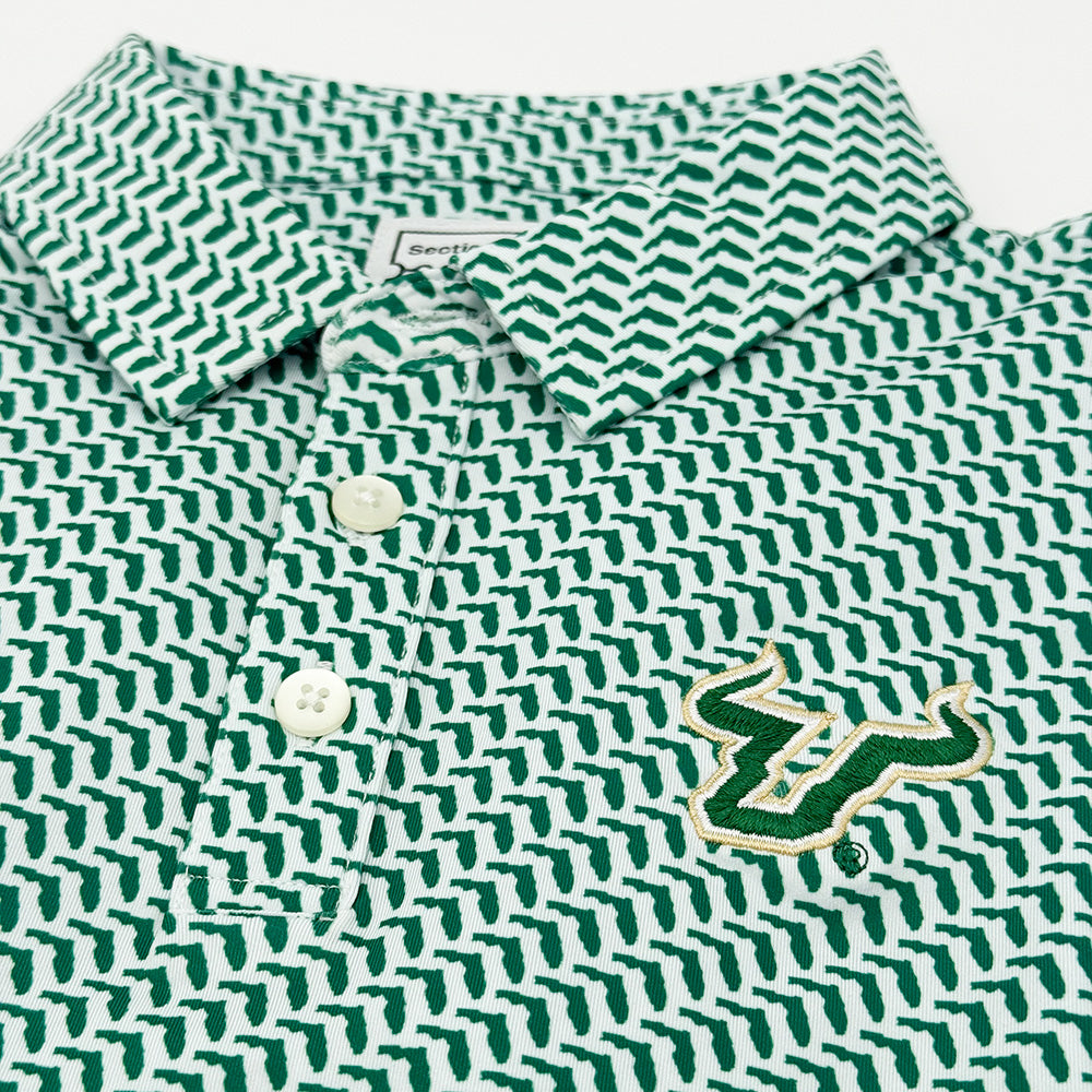 South Florida Map Pattern Youth Performance Polo | Section 103 3