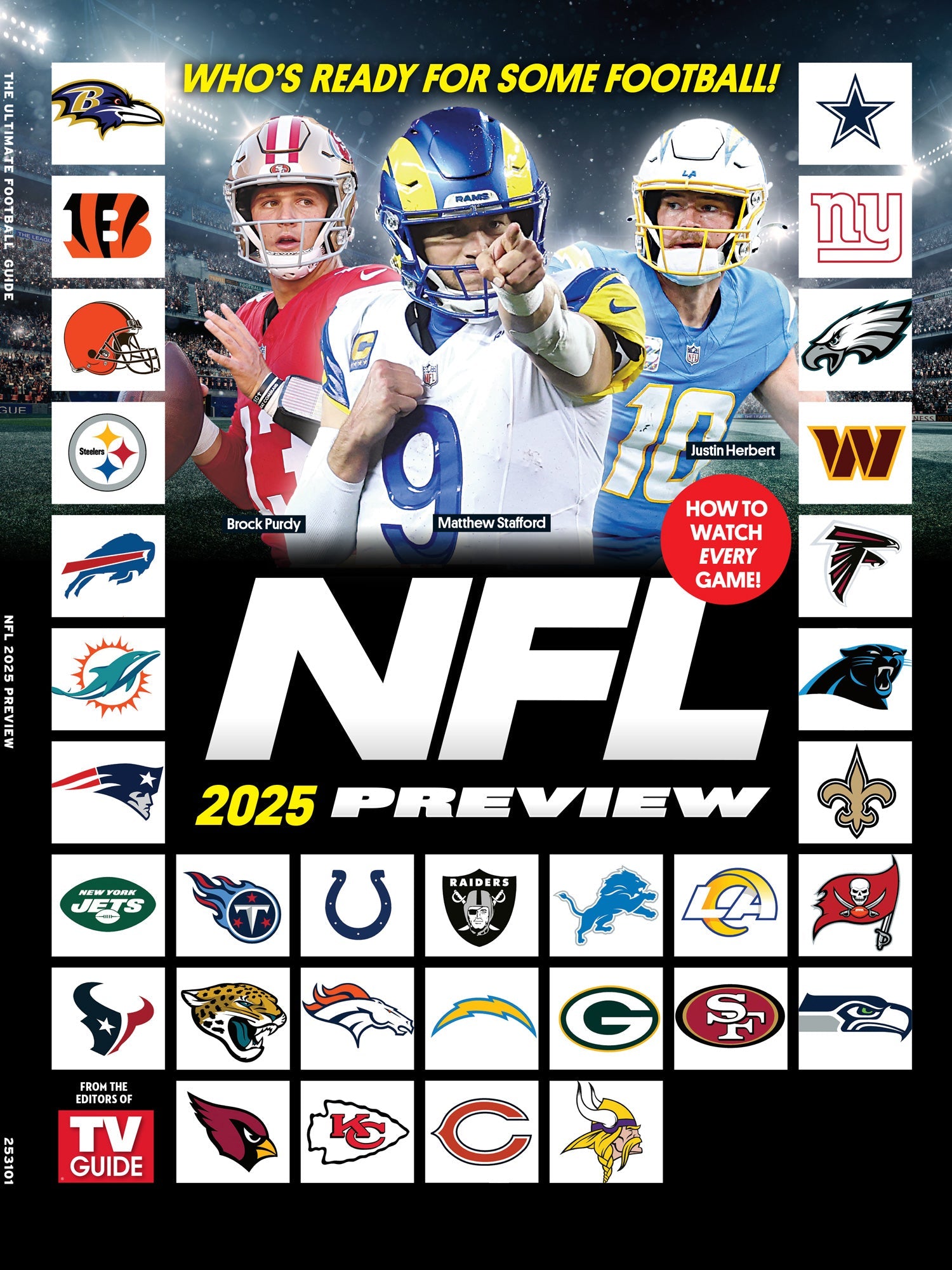 TV Guide -  2025 NFL Preview: Get Ready For Some Football, How To Watch Every Game, Matthew Stafford, Brock Purdy, Patrick Mahomes, Jordan Love, Lamar Jackson, Jalen Hurts, Josh Allen & More! 3