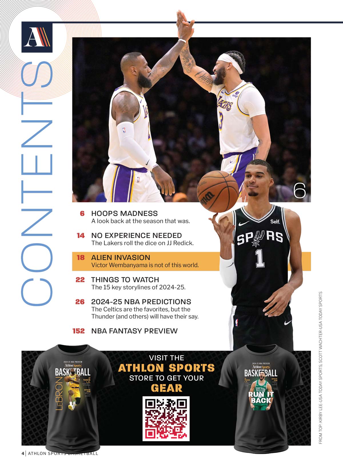 Athlon Sports - 2024-25 NBA Preview: 15 Key Storylines, Lakers JJ Redick Gamble, Wemby's Alien Invasion, In-Depth Conference Previews, Bold Predictions, Fantasy Guide, Lebron James, Steph Curry & More 6