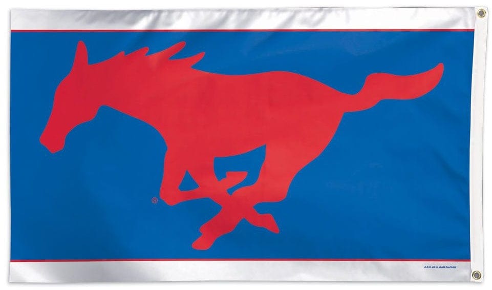 SMU Mustangs Flag 3x5 Logo Southern Methodist