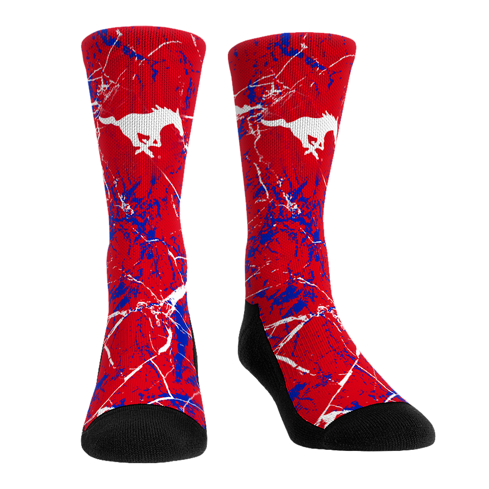 SMU Mustangs - Cracked Marble | Rock 'Em Socks