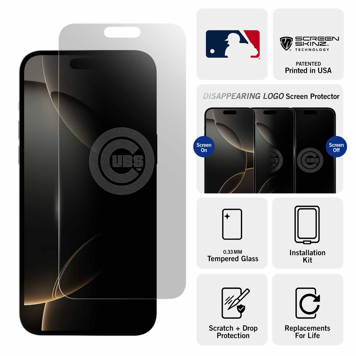 Chicago Cubs Clear Screen Protector 3
