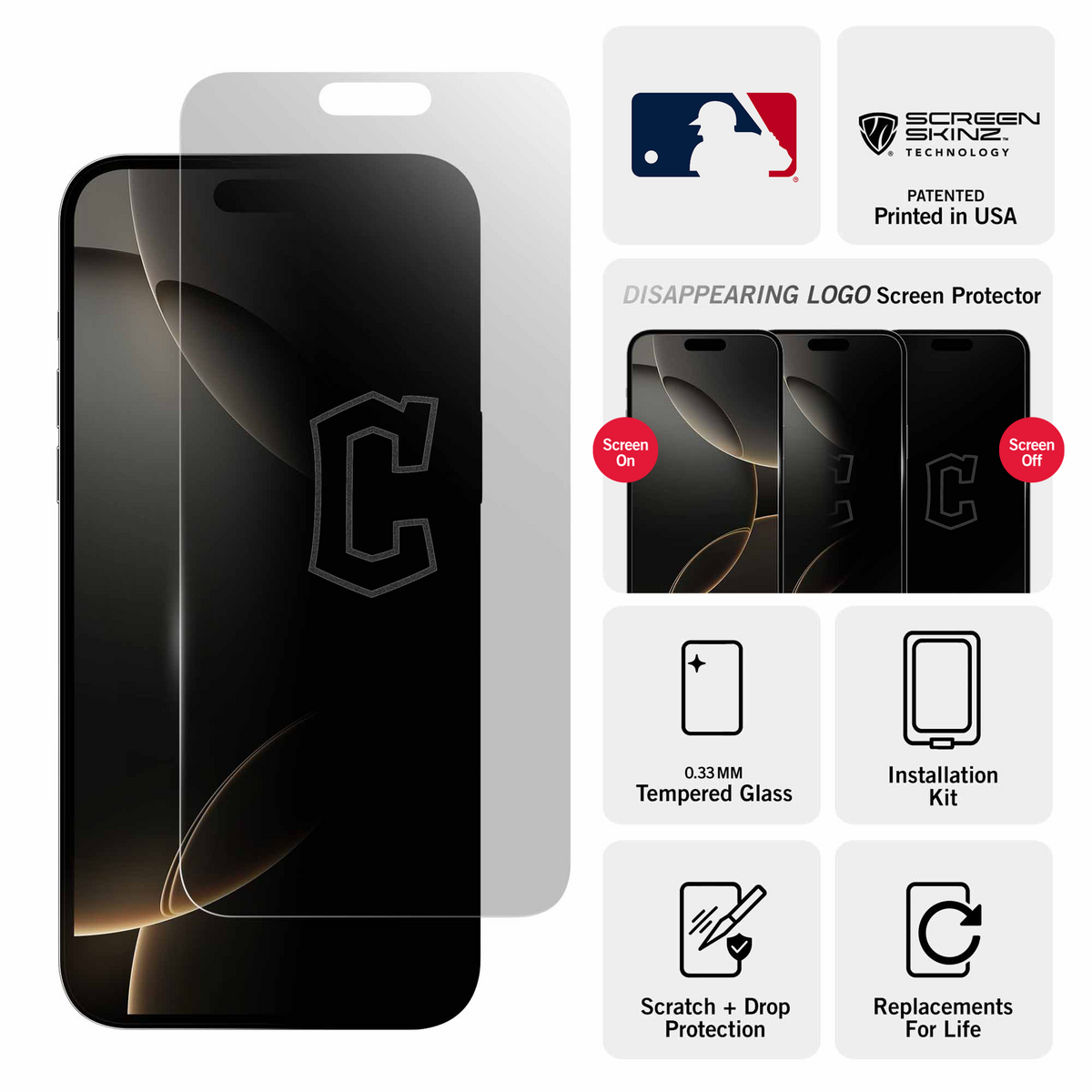 Cleveland Guardians Clear Screen Protector 3